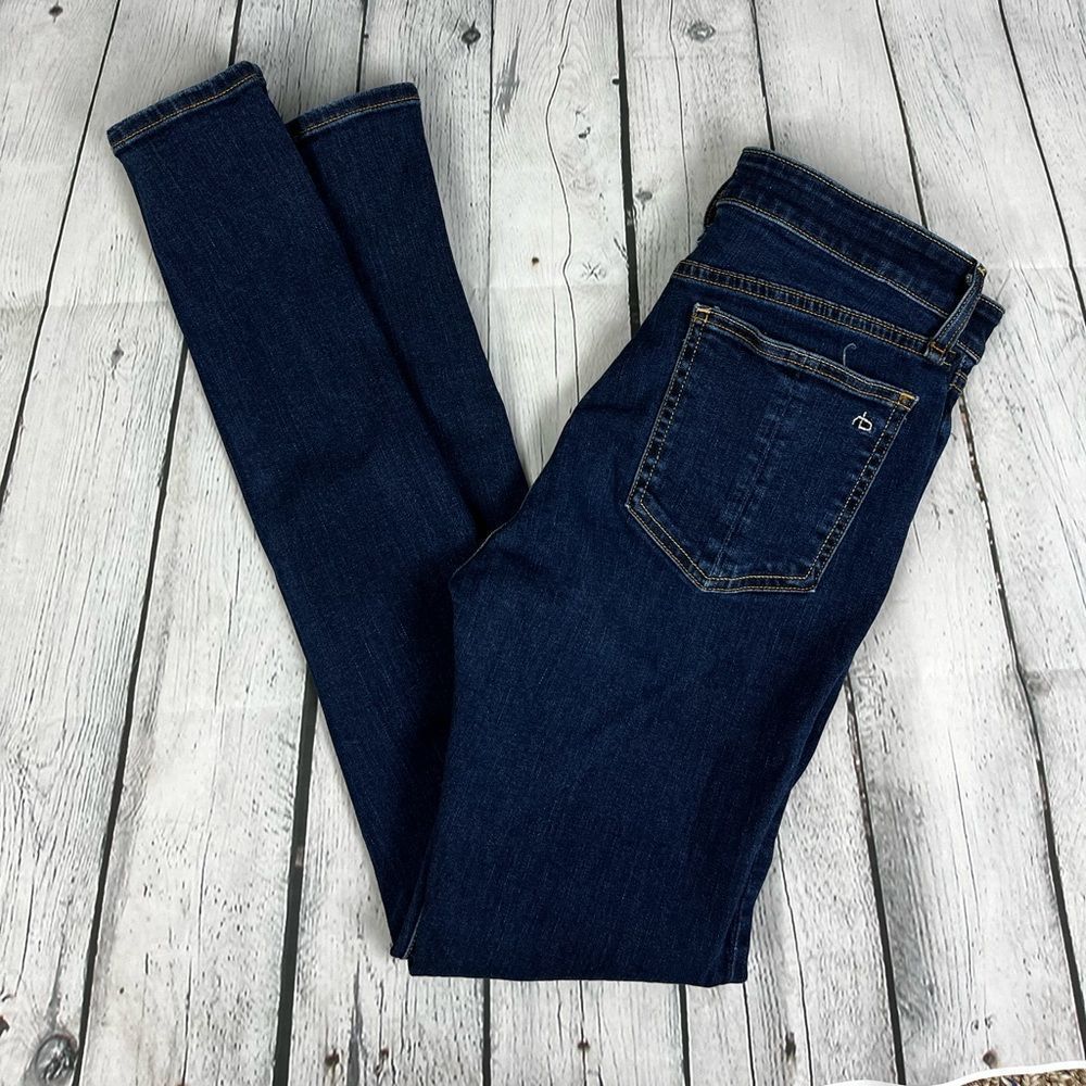Rag & Bone Nina High Rise Skinny in Marineblu